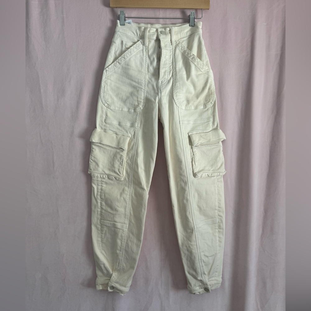 MOTHER Off-White Cargo Pants